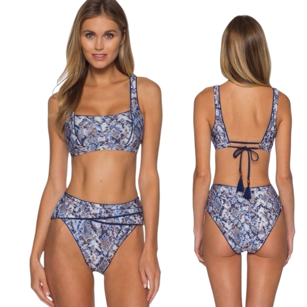 Becca Animal Kingdom 'Olivia' Python Print Navy/Brown/White - Sz L